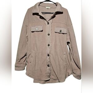 LA MIEL EUC Size Medium Rose Pink Women's Shacket Oversized Jacket 28 PTP